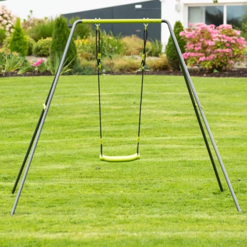 Gyerekhinta kerettel, kültéri, 184 cm, zöld