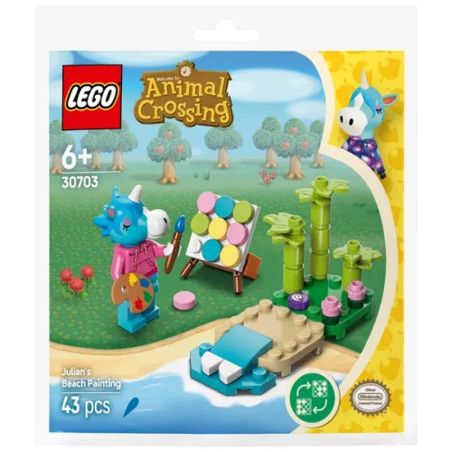 LEGO Animal Crossing Jimmy strandja festmény 30703, 6–8 év, Többszínű