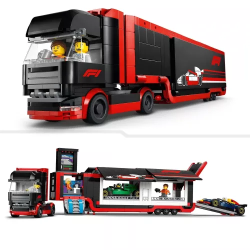 LEGO 60445 City F1 transzporter RB20 és AMR24 F1 versenyautókkal