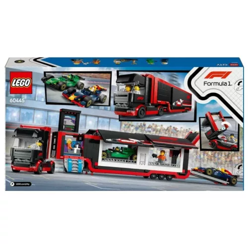 LEGO 60445 City F1 transzporter RB20 és AMR24 F1 versenyautókkal