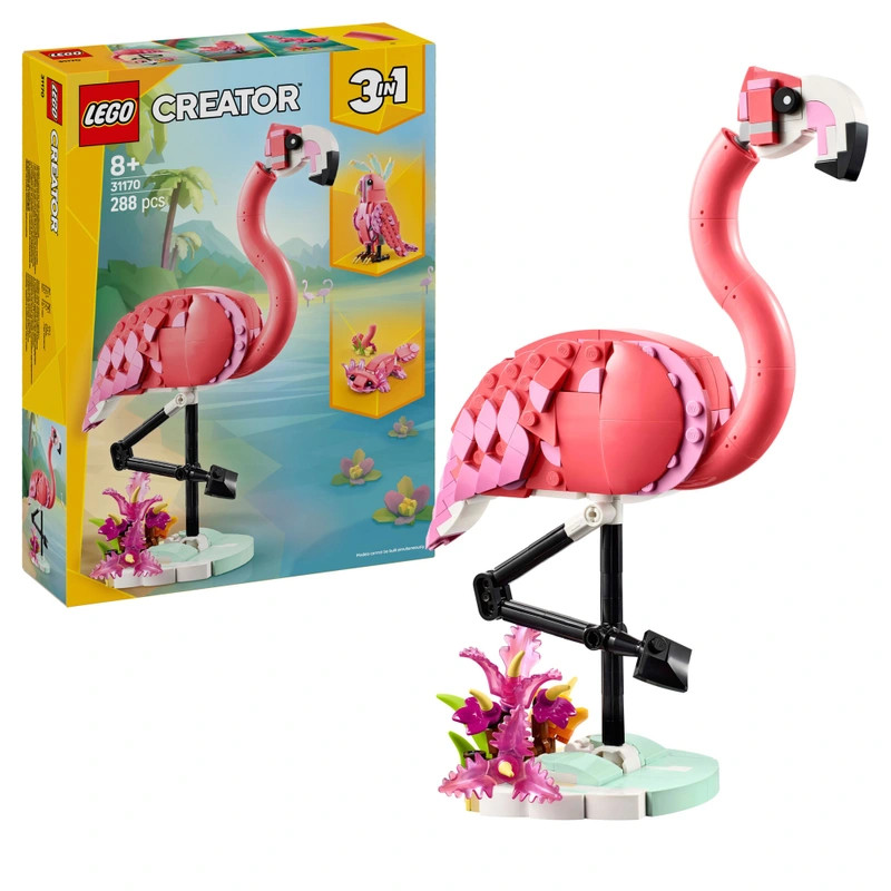 LEGO Creator Vadállatok: Rózsaszín flamingó 3 az 1-ben 31170 – fő nézet