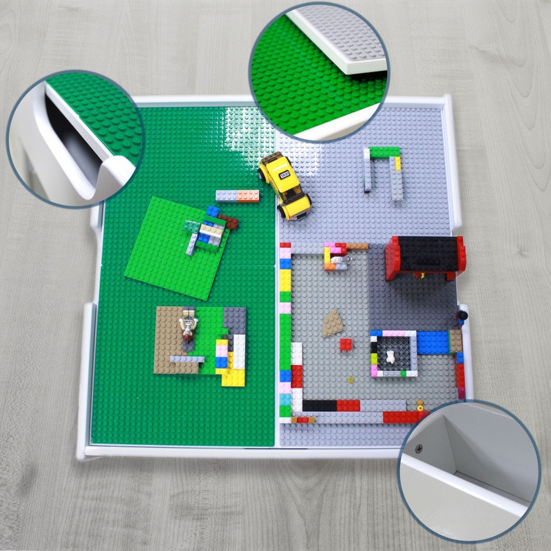 Build 'n' Store fa építőasztal tárolóval építőkockákhoz, 56 x 55 cm, alternatív kép 4