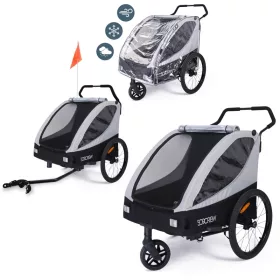 509 Crew kerékpár utánfutó II ezüstszürke