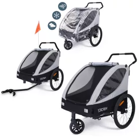 509 Crew kerékpár utánfutó II ezüstszürke