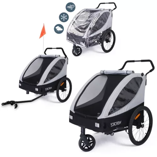 509 Crew kerékpár utánfutó II ezüstszürke