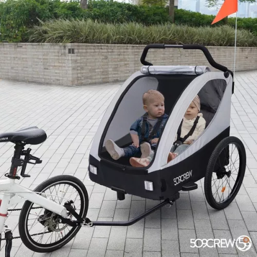 509 Crew kerékpár utánfutó II ezüstszürke