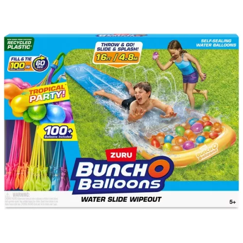 Bunch O lufikitörő vízicsúszda 100+ vízi lufival, trópusi parti