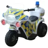 Rendőrségi gyermekmotor 7,4 V-os lítium akkumulátorral, fénnyel és hanggal, kék/sárga