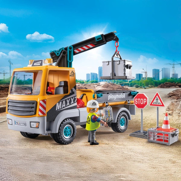 PLAYMOBIL Action Heroes 71750 Építőipari teherautó daruval – alternatív kép 3