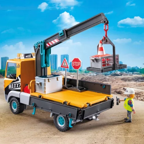 PLAYMOBIL Action Heroes 71750 Építőipari teherautó daruval, 3–5 év