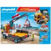 PLAYMOBIL Action Heroes 71750 Építőipari teherautó daruval, 3–5 év