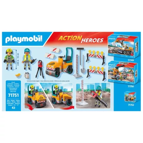 PLAYMOBIL Action Heroes 71751 Útépítési terület, 3–5 év