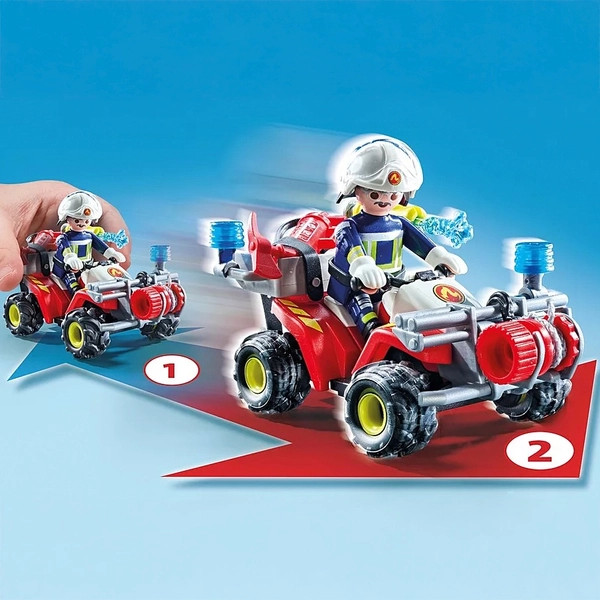 PLAYMOBIL Action Heroes 71825 Tűzoltó quad eloltja a sövénytüzet – alternatív kép 3