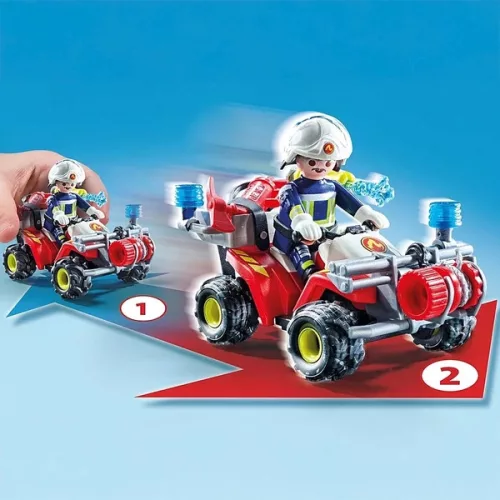 PLAYMOBIL Action Heroes 71825 Tűzoltó quad eloltja a sövényt, 3–5 év