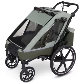   ABC Design 3 az 1-ben Tour kerékpár utánfutó, olívazöld