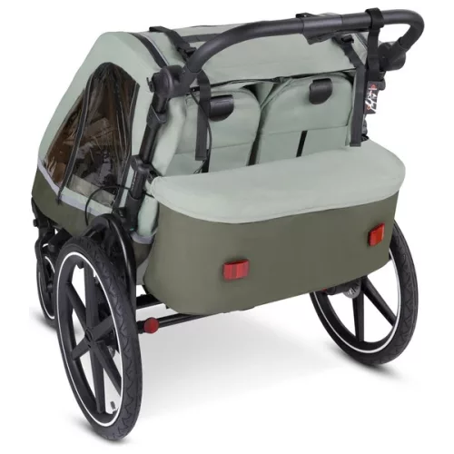 ABC Design 3 az 1-ben Tour kerékpár utánfutó, olívazöld