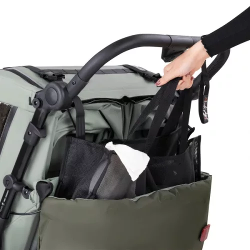 ABC Design 3 az 1-ben Tour kerékpár utánfutó, olívazöld