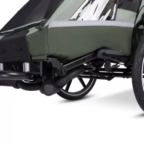 ABC Design 3 az 1-ben Tour kerékpár utánfutó, olívazöld