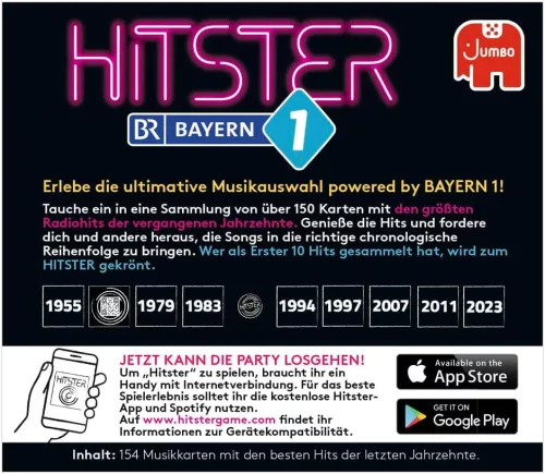 Hitster Bayern 1 - népszerű német rádió csatorna legjobb slágerei - társasjáték - kiegészítő