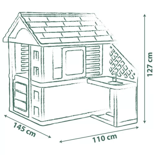 Smoby Nature játszóház gyerekkonyhával