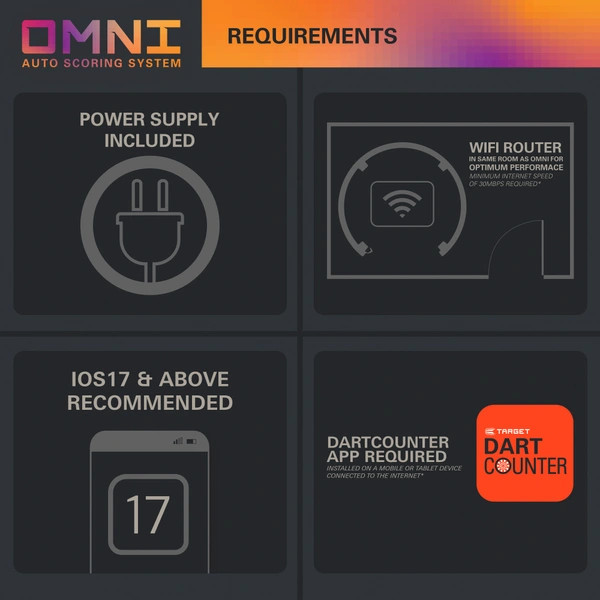 Target Darts Omni pontozórendszer automatikus pontozással – alternatív kép 3