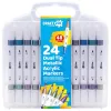 Crafty Co. metálfényű, dupla hegyű akril marker készlet, 24 db