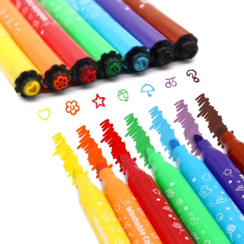 Crafty Co. 2 az 1-ben bélyegző-filctoll készlet, 36 db