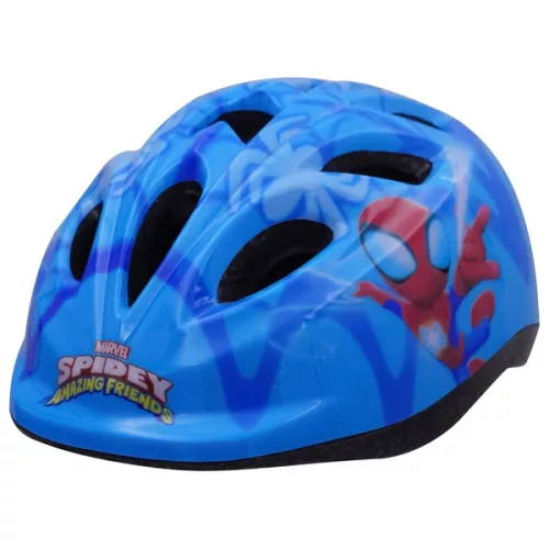 Marvel Spidey és szuper barátai kerékpáros sisak 46-51 cm protektorokkal szettben