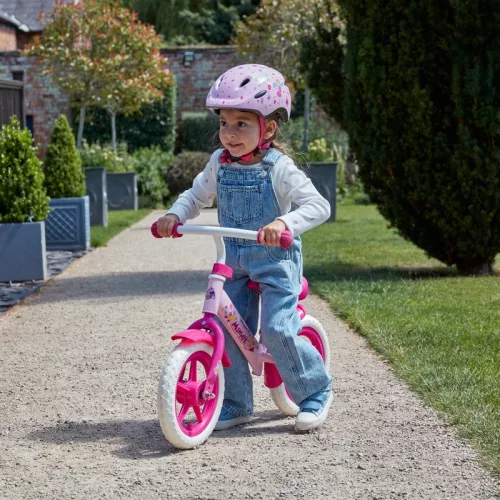 12 colos Minnie Maus futóbicikli, rózsaszín