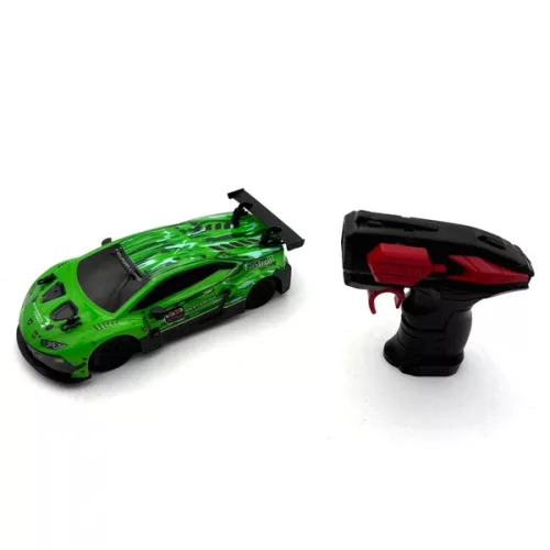 Távirányítós Lamborghini Huracán autó, zöld, 1:24 méretarány, 3–5 év, Többszínű