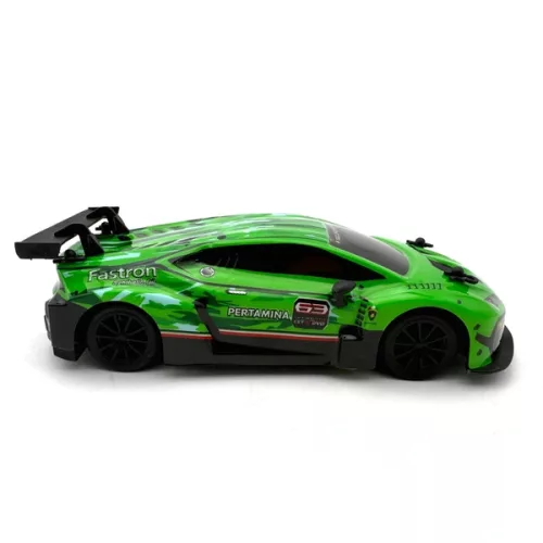 Távirányítós Lamborghini Huracán autó, zöld, 1:24 méretarány, 3–5 év, Többszínű