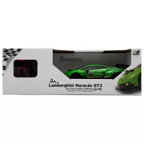 Távirányítós Lamborghini Huracán autó, zöld, 1:24 méretarány, 3–5 év, Többszínű