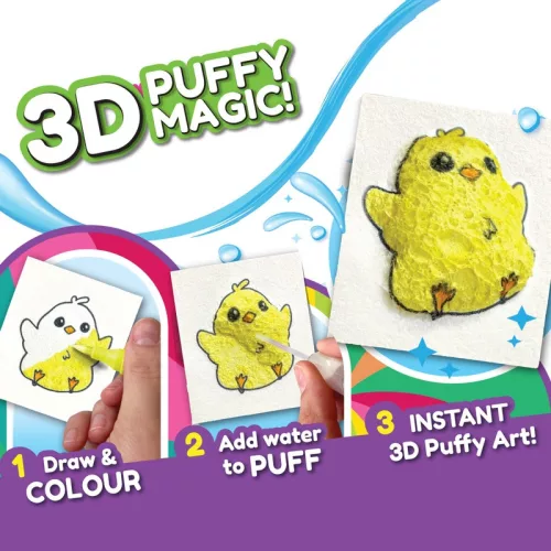 Puffy Art 3D domborodó festőkészlet 4 filccel