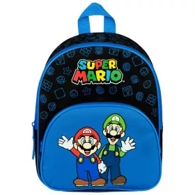 Hátizsák elülső zsebbel, Super Mario mintás