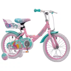   16 colos Einhorn gyerekkerékpár kiegészítő kerekekkel, pink