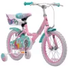 16 colos Einhorn gyerekkerékpár kiegészítő kerekekkel, pink