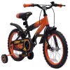 16 colos gyerekkerékpár Strike pótkerekekkel, narancssárga/fekete