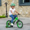 14 colos Strike gyerekkerékpár kiegészítő kerekekkel, zöld/fekete