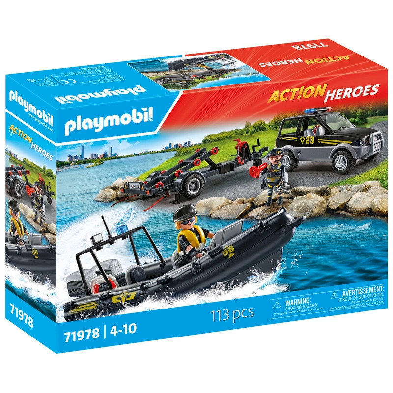 PLAYMOBIL Action Heroes 71978 SWAT csapat víz alatti motorral – fő nézet