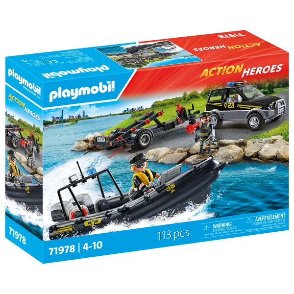 PLAYMOBIL Action Heroes 71978 SWAT csapat víz alatti motorral – alternatív kép 1