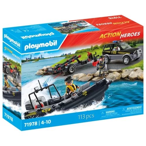 PLAYMOBIL Action Heroes 71978 SWAT csapat víz alatti motorra, 3–5 év