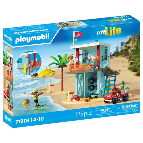 PLAYMOBIL My Life 71903 Vízimentő torony strandkocsival – alternatív kép 1