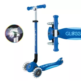 Globber Tri-Scooter PRIMO PLUS LIGHTS gyerek roller LED kerekekkel, kék, 3–5 év, Többszínű