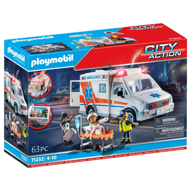 PLAYMOBIL City Action 71232 Fény- és hangtechnikai mentőautó – fő nézet