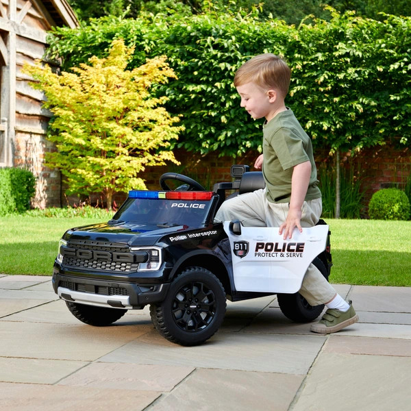 Ford Raptor rendőrautó, elektromos autó gyerekeknek, 10.8V – alternatív kép 3