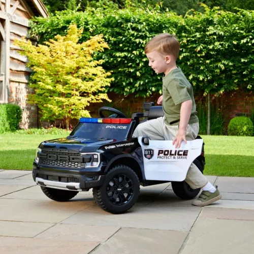 Ford Raptor rendőrautó, elektromos autó gyerekeknek, 10.8V
