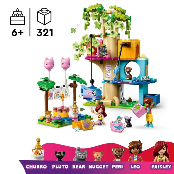 LEGO Friends Macska születésnapi parti és faház 42666 – alternatív kép 2