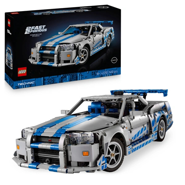 LEGO Technic 2 Halálos iramban Nissan Skyline GT-R (R34) versenyautó 42210 – alternatív kép 1