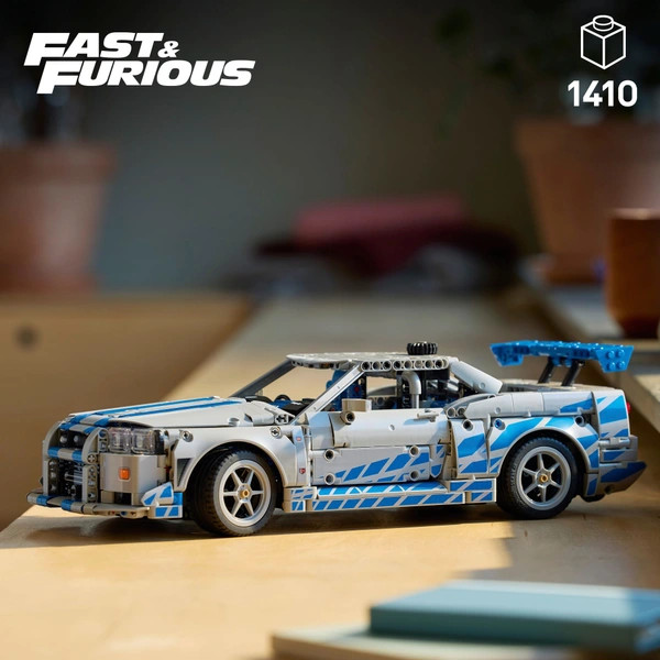 LEGO Technic 2 Halálos iramban Nissan Skyline GT-R (R34) versenyautó 42210 – alternatív kép 3