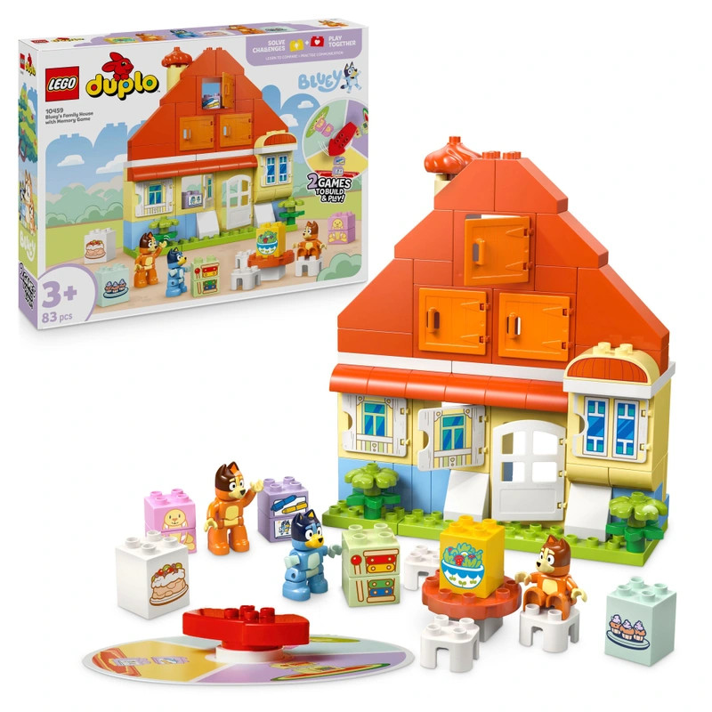 LEGO DUPLO Bluey Bluey családi háza memóriajátékkal 10459 – fő nézet